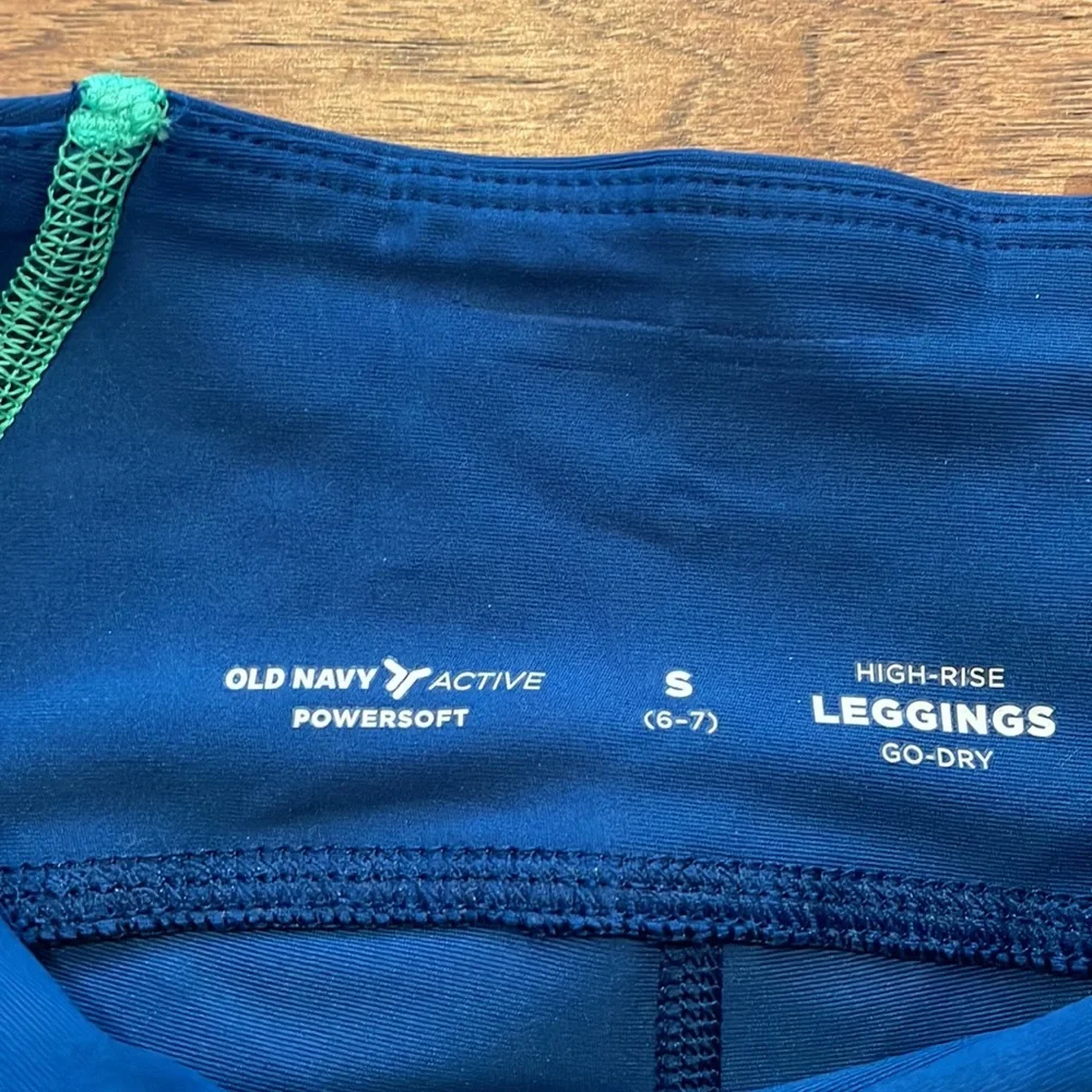 Old Navy Girls High-Rise Leggings - Powersoft Go-Dry Leggings- Size S 6-7